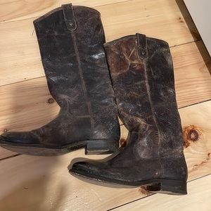 Frye distressed melissa button boots